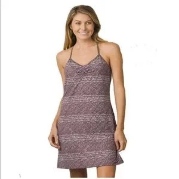 PrAna Women’s Size Medium Elixir Volcanic Plum Sumatra Athletic Sun Dress - Picture 1 of 12